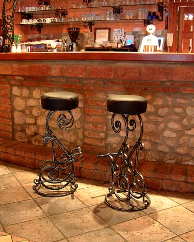 Custom Unique Forged Iron Bar Stools