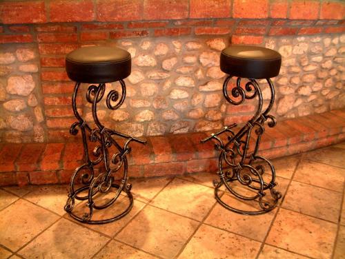 Custom Unique Forged Iron Bar Stools