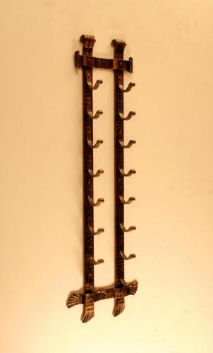 Wall-Mounted Custom Unique Forged Iron Bottle Holder