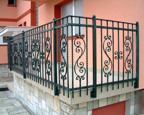 Iron balcony railing