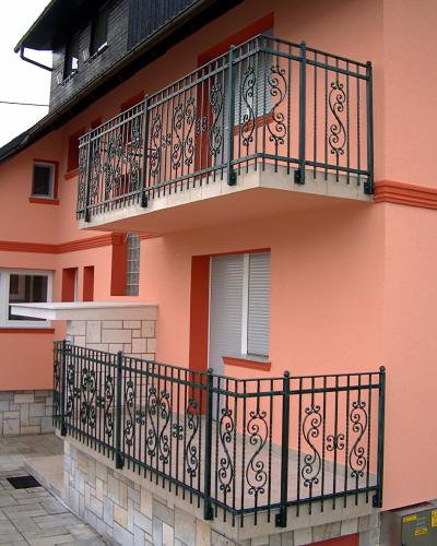 Iron balcony railing