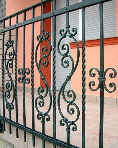 Iron balcony railing