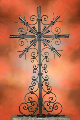 Forged Iron Cemetery Cross