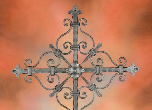 Forged Iron Cemetery Cross