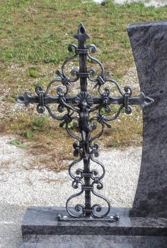 Custom Forged Iron Cemetery Cross