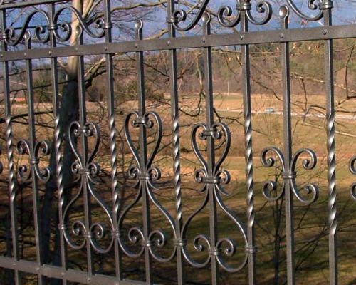 Iron fence terrace