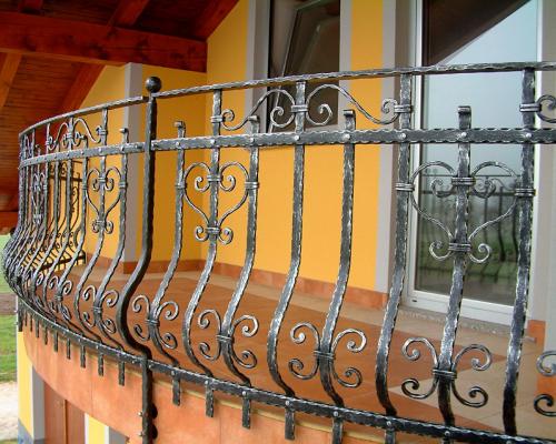 Steel balcony railing