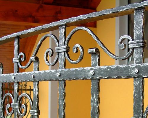 Steel balcony railing