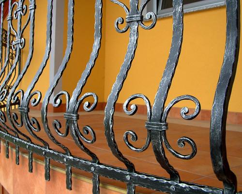 Steel balcony railing