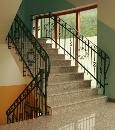 Custom Made Forged Steel Stairway Railings