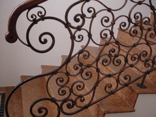 Elegant Forged Steel Stairway Railings