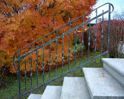 Elegant Forged Steel Stairway Railings