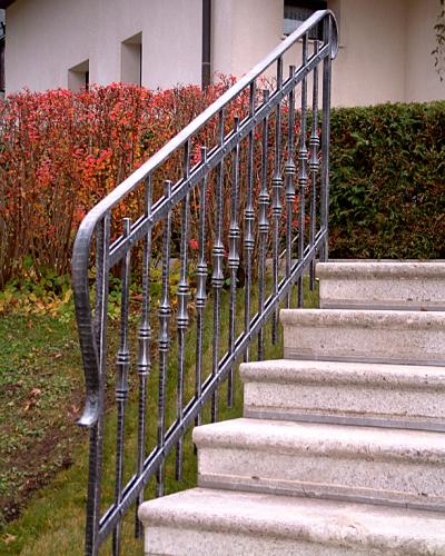 Elegant Forged Steel Stairway Railings