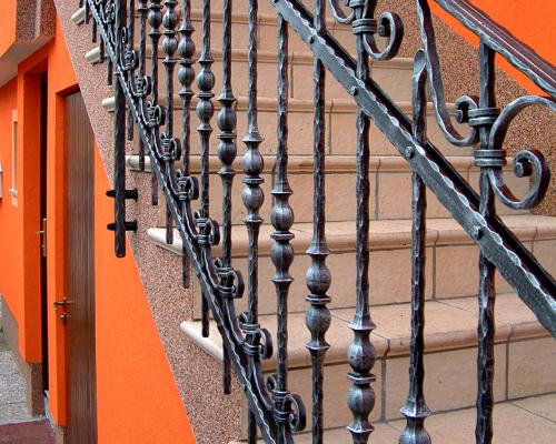 Elegant Forged Steel Stairway Railings