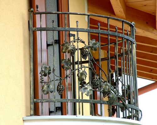 Forged fence on balcony