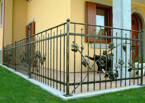 Forged fence on balcony